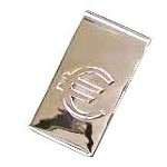 серебряный зажим для банкнот ЕВРО