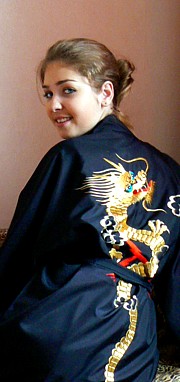 халат, шелковое кимоно