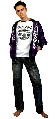 мужская кофта с капюшоном в комплекте с футболкой, Япония